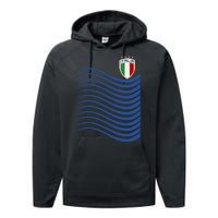 Italy Italia Soccer Futbol Jersey Wave Performance Fleece Hoodie