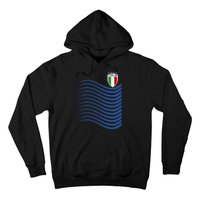 Italy Italia Soccer Futbol Jersey Wave Hoodie