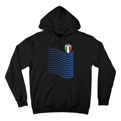 Italy Italia Soccer Futbol Jersey Wave Hoodie