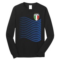 Italy Italia Soccer Futbol Jersey Wave Long Sleeve Shirt