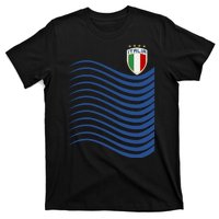 Italy Italia Soccer Futbol Jersey Wave T-Shirt