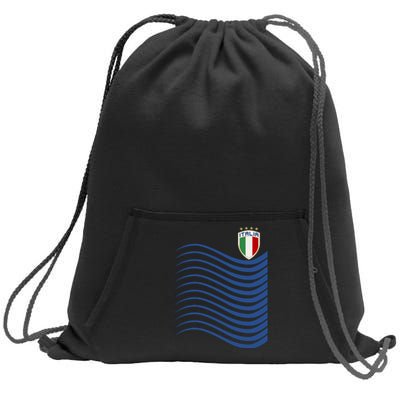 Italy Italia Soccer Futbol Jersey Wave Sweatshirt Cinch Pack Bag