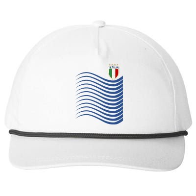 Italy Italia Soccer Futbol Jersey Wave Snapback Five-Panel Rope Hat