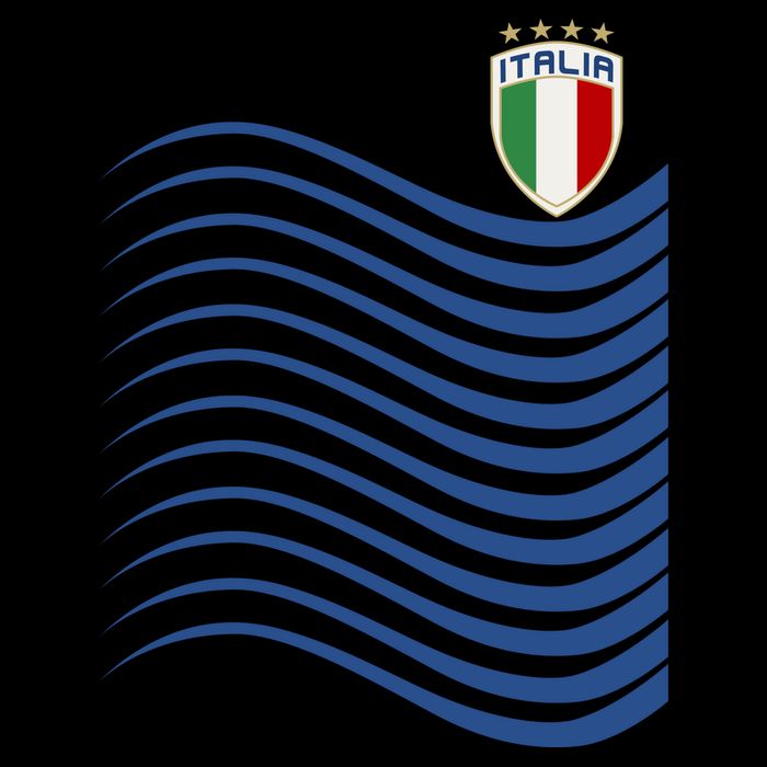 Italy Italia Soccer Futbol Jersey Wave Flat Bill Trucker Hat