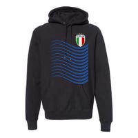 Italy Italia Soccer Futbol Jersey Wave Premium Hoodie