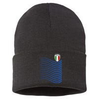 Italy Italia Soccer Futbol Jersey Wave Sustainable Knit Beanie