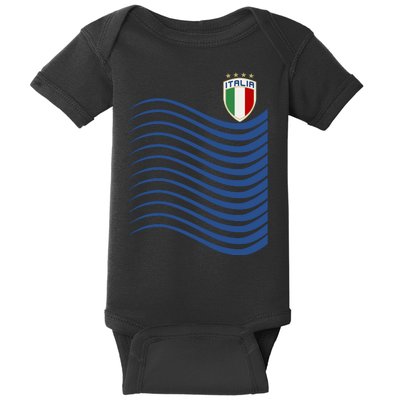 Italy Italia Soccer Futbol Jersey Wave Baby Bodysuit