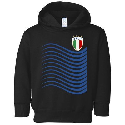 Italy Italia Soccer Futbol Jersey Wave Toddler Hoodie