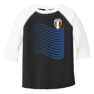 Italy Italia Soccer Futbol Jersey Wave Toddler Fine Jersey T-Shirt