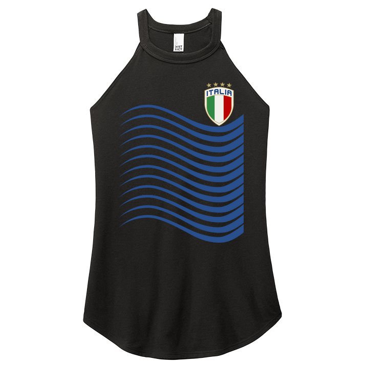 Italy Italia Soccer Futbol Jersey Wave Women's Perfect Tri Rocker Tank