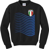 Italy Italia Soccer Futbol Jersey Wave Kids Sweatshirt