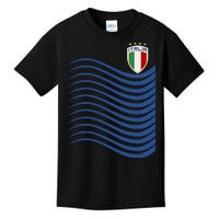 Italy Italia Soccer Futbol Jersey Wave Kids T-Shirt