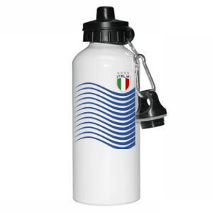 Italy Italia Soccer Futbol Jersey Wave Aluminum Water Bottle