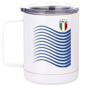 Italy Italia Soccer Futbol Jersey Wave 12 oz Stainless Steel Tumbler Cup