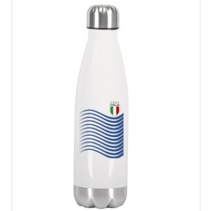 Italy Italia Soccer Futbol Jersey Wave Stainless Steel Insulated Water Bottle