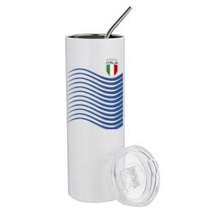 Italy Italia Soccer Futbol Jersey Wave Stainless Steel Tumbler