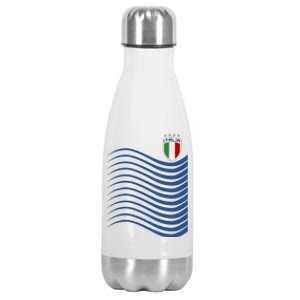 Italy Italia Soccer Futbol Jersey Wave Stainless Steel Insulated Water Bottle