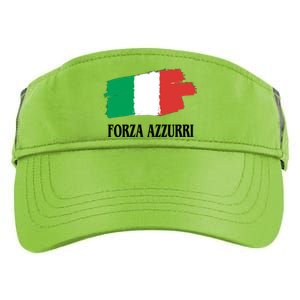 Italy Soccer Azzurro Forza Italia Team Flag Adult Drive Performance Visor