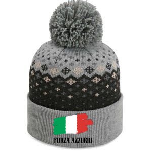 Italy Soccer Azzurro Forza Italia Team Flag The Baniff Cuffed Pom Beanie