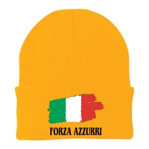 Italy Soccer Azzurro Forza Italia Team Flag Knit Cap Winter Beanie