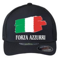 Italy Soccer Azzurro Forza Italia Team Flag Flexfit Unipanel Trucker Cap