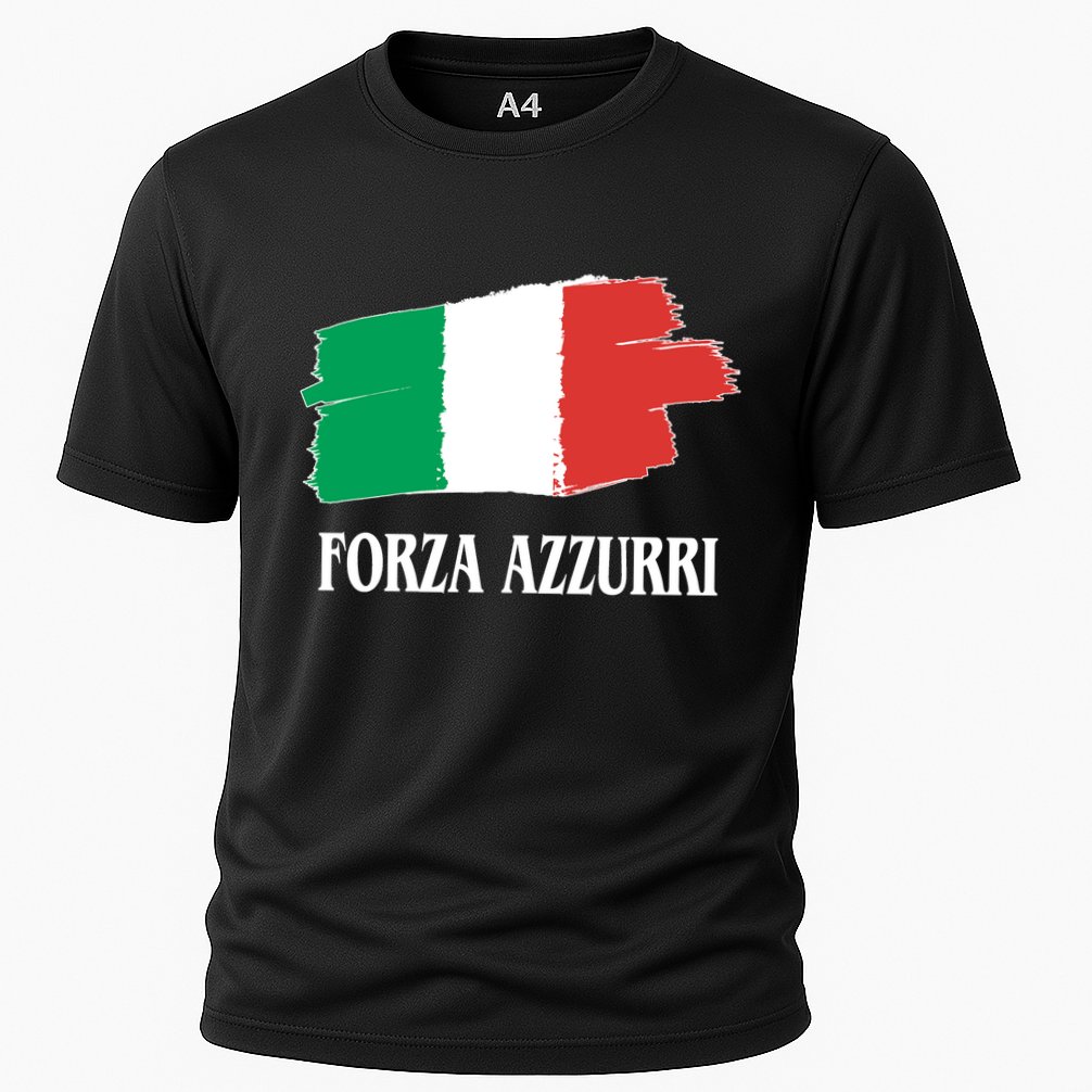 Italy Soccer Azzurro Forza Italia Team Flag Performance Shirt