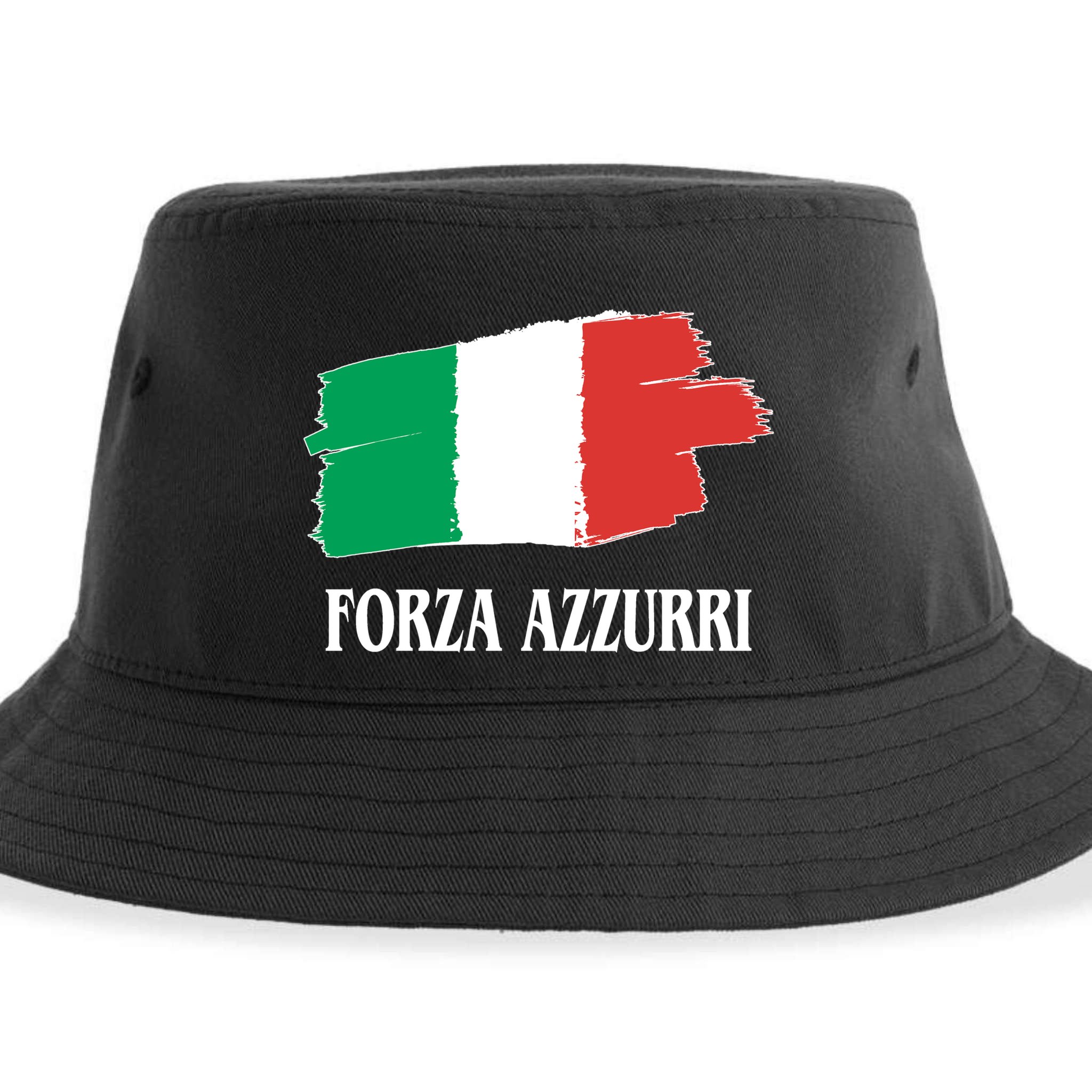 Italy Soccer Azzurro Forza Italia Team Flag Sustainable Bucket Hat