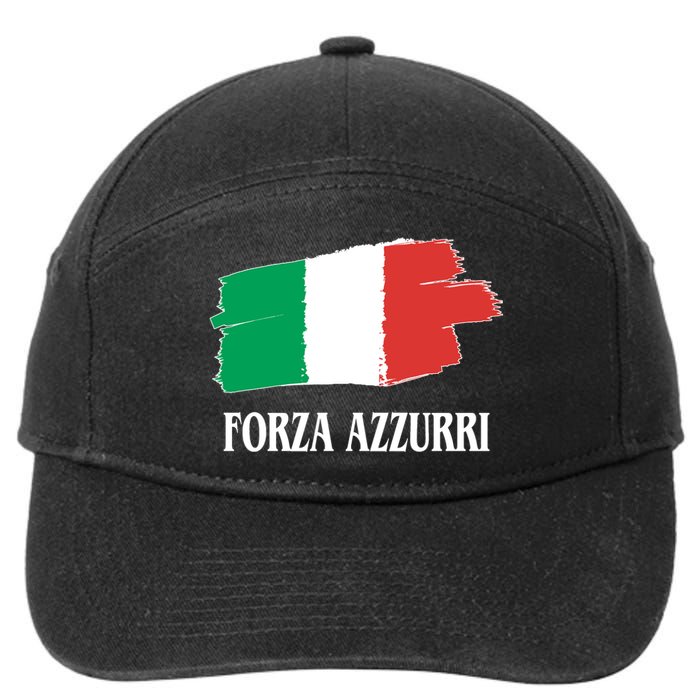 Italy Soccer Azzurro Forza Italia Team Flag 7-Panel Snapback Hat