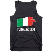 Italy Soccer Azzurro Forza Italia Team Flag Tank Top