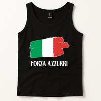 Italy Soccer Azzurro Forza Italia Team Flag Tank Top
