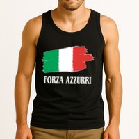 Italy Soccer Azzurro Forza Italia Team Flag Tank Top