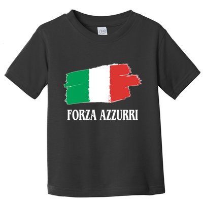 Italy Soccer Azzurro Forza Italia Team Flag Toddler T-Shirt