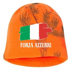 Italy Soccer Azzurro Forza Italia Team Flag Kati - Camo Knit Beanie