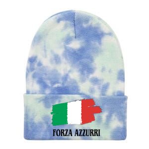 Italy Soccer Azzurro Forza Italia Team Flag Tie Dye 12in Knit Beanie