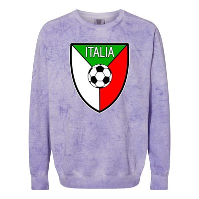 Italy Soccer Flag Emblem Italia Colorblast Crewneck Sweatshirt