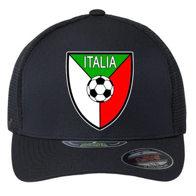 Italy Soccer Flag Emblem Italia Flexfit Unipanel Trucker Cap