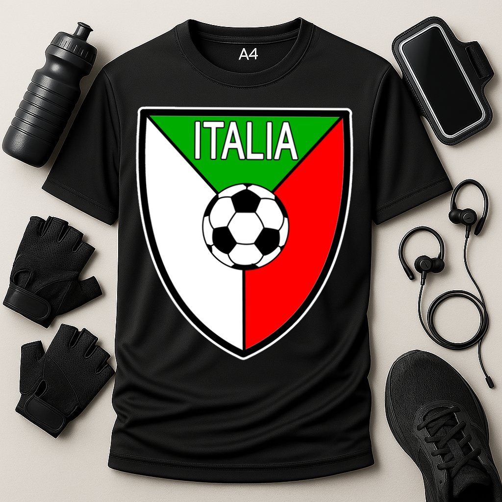 Italy Soccer Flag Emblem Italia Cooling Performance Crew T-Shirt