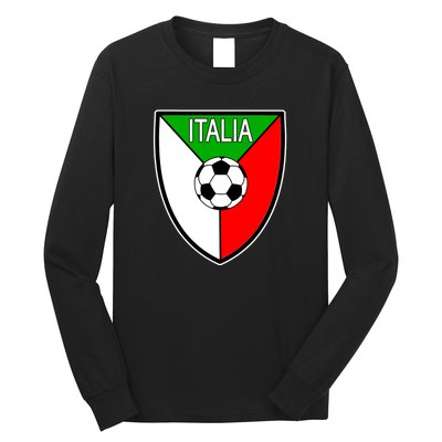 Italy Soccer Flag Emblem Italia Long Sleeve Shirt