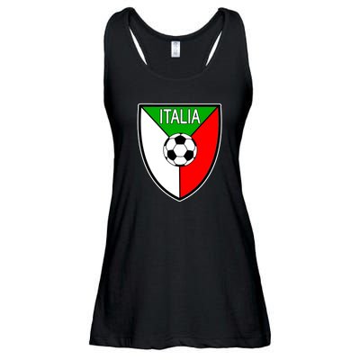 Italy Soccer Flag Emblem Italia Ladies Essential Flowy Tank