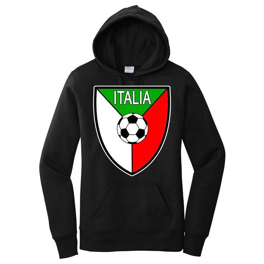 Italy Soccer Flag Emblem Italia Women's Pullover Hoodie