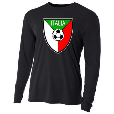 Italy Soccer Flag Emblem Italia Cooling Performance Long Sleeve Crew