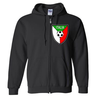 Italy Soccer Flag Emblem Italia Full Zip Hoodie