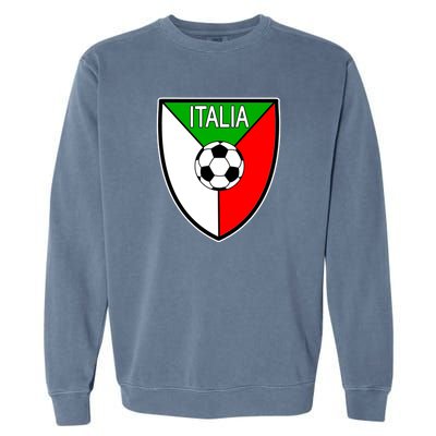 Italy Soccer Flag Emblem Italia Garment-Dyed Sweatshirt