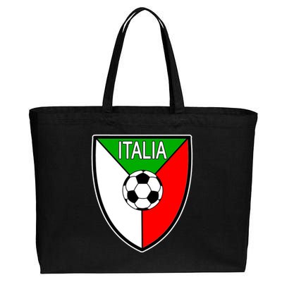 Italy Soccer Flag Emblem Italia Cotton Canvas Jumbo Tote