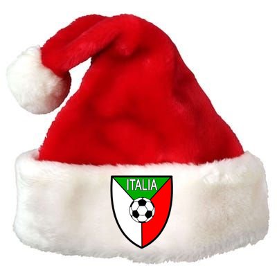 Italy Soccer Flag Emblem Italia Premium Christmas Santa Hat