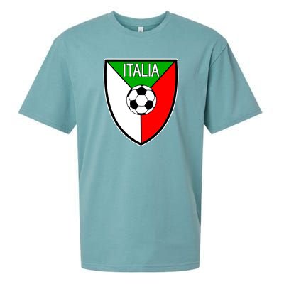 Italy Soccer Flag Emblem Italia Sueded Cloud Jersey T-Shirt