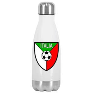 Italy Soccer Flag Emblem Italia Stainless Steel Insulated Water Bottle