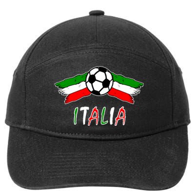 Italy Soccer Flag Italia Champs 7-Panel Snapback Hat