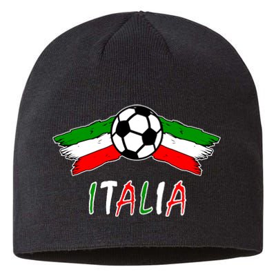 Italy Soccer Flag Italia Champs Sustainable Beanie