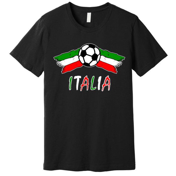 Italy Soccer Flag Italia Champs Premium T-Shirt